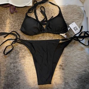 Black large swimsuit